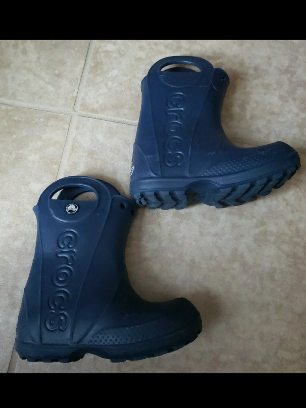 CROCS Kids Navy Blue Rain & Snow Boots Size 10